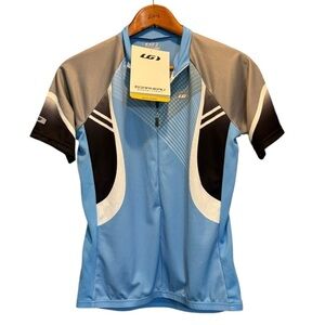 NWT Women’s Garneau Cycling Shirt Light Blue & Gray Size Large Short Sleeve